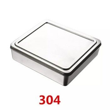 Customization 304 Acciaio inossidabile piatto rettangolare forno vassoio con materiale di alluminio