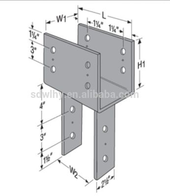 Bracket in metallo personalizzati per travi di legno