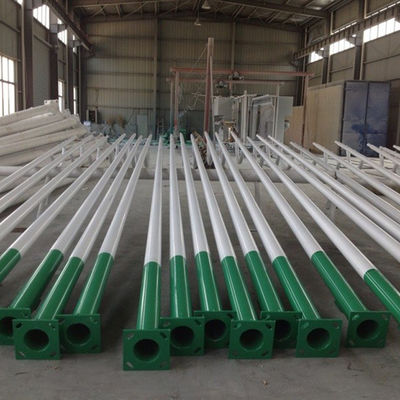 6M 8M 12M tubo di acciaio galvanizzato rotondo piegatore singolo doppio braccio palo di luce stradale esterno