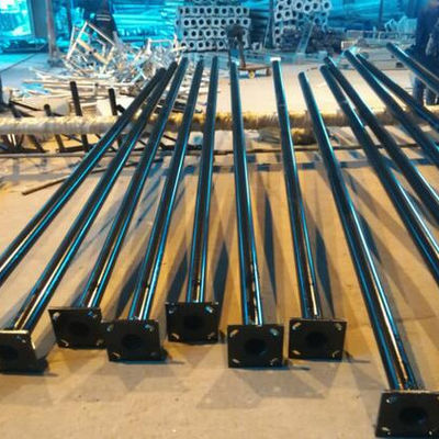 6M 8M 12M tubo di acciaio galvanizzato rotondo piegatore singolo doppio braccio palo di luce stradale esterno