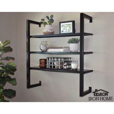 Brackets per scaffalature a parete galleggianti in ottone con struttura a lato unico e processo di perforazione