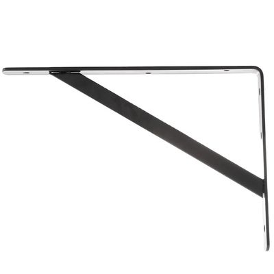 Customi 12x8 Black Power Coating Heavy Duty Triangle Shelf Bracket e processo di perforazione