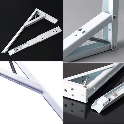 12" supporto di scaffale pieghevole a molla per il montaggio a parete nell'industria 1,5-2 mm di spessore