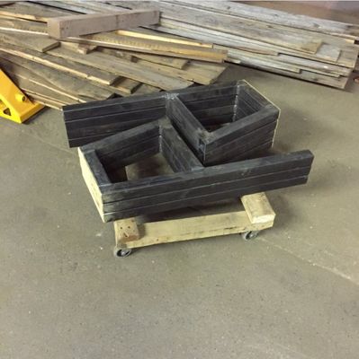 DIY Piedi per mobili a tubo quadrato per caffè Pallato per computer Panchina rustica da lavoro pesante 290g