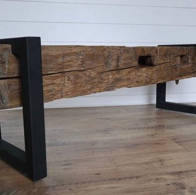 DIY Piedi per mobili a tubo quadrato per caffè Pallato per computer Panchina rustica da lavoro pesante 290g