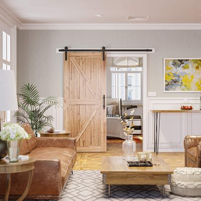 Colorato su misura 6.6 FT Heavy Duty Sturdy Sliding Barn Door Hardware Kit per l'industria