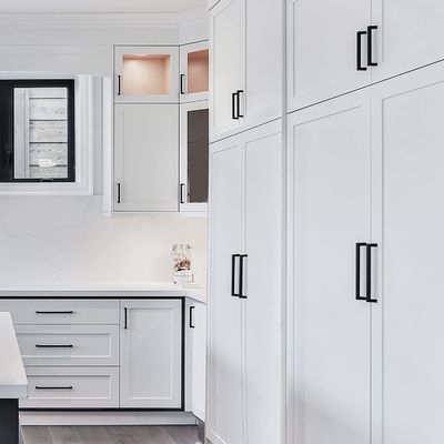 4mm-5mm Spessore Matte Nero Manici Quadrati Armadio per dimensioni personalizzate in 5 pollici