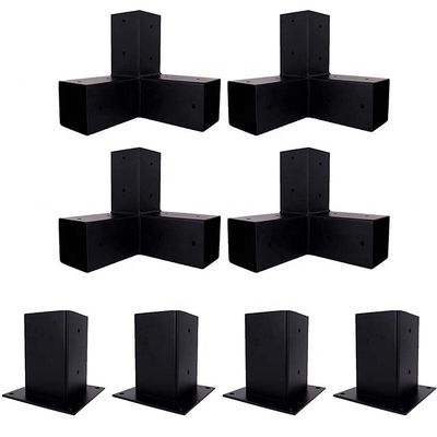 Industria 3 Way Steel Arm Pergola Corner Bracket per 4x4 Punti in legno ISO9001 2015 Certificato