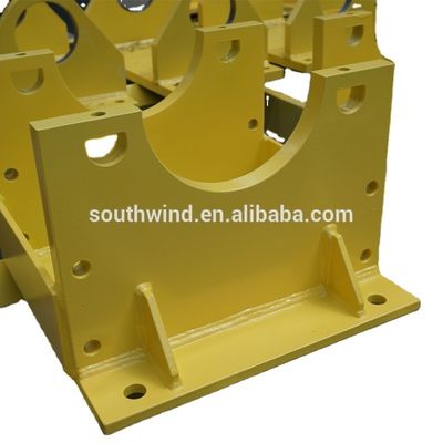 Base di ancoraggio per recinzione in legno in acciaio nero rivestito in polvere adatta a qualsiasi arredamento