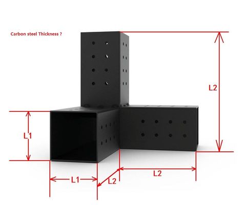 Kit di supporto in legno elevato con supporti in acciaio