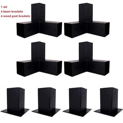 Kit di supporto in legno elevato con supporti in acciaio