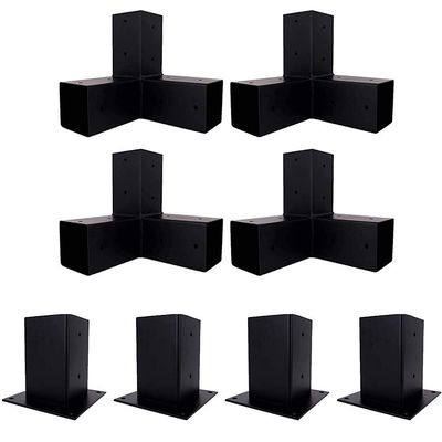 Kit di supporto in legno elevato con supporti in acciaio