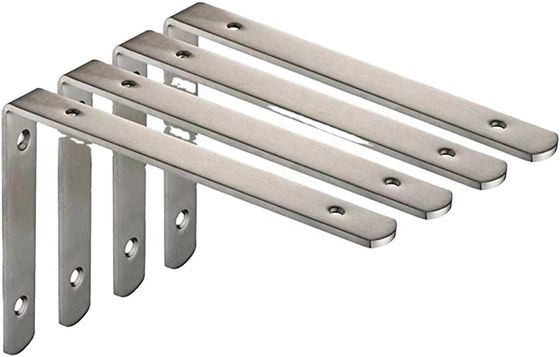 Supporto per la parete di montaggio in alluminio metallico lucidato su misura con processo di perforazione