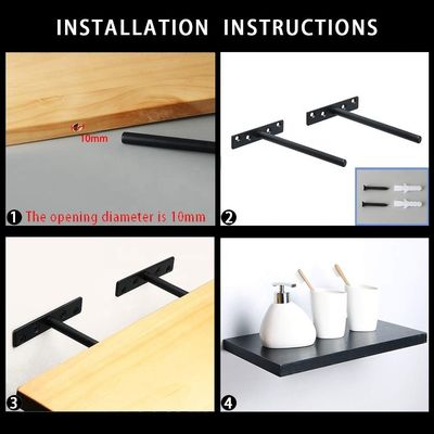 Scaffalature galleggianti montate in modo sicuro con processo di timbrazione 1 mm-5 mm Spessore di supporti per pareti