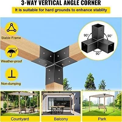 Advanced Outdoor Spaces Kit pergola in acciaio con supporto in legno e supporti personalizzati
