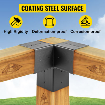 Advanced Outdoor Spaces Kit pergola in acciaio con supporto in legno e supporti personalizzati