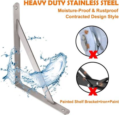 Bracket triangolare in acciaio inossidabile per il fissaggio di strutture metalliche personalizzate e campioni