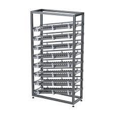 Rack per magazzino in alluminio senza bulloni altamente personalizzabile con certificazione ISO9001 2008
