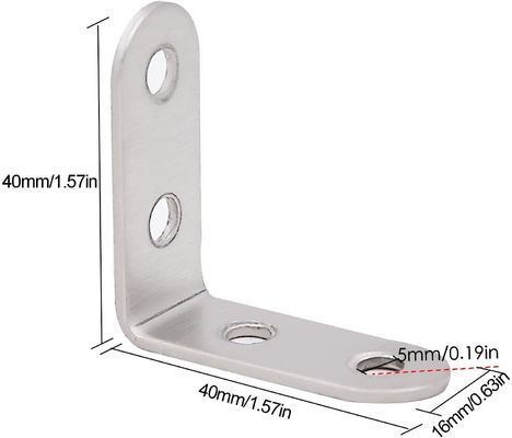 In acciaio inossidabile supporto ad angolo retto a forma di L personalizzabile in base alle esigenze del cliente