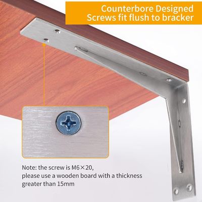 Personalizza diverse dimensioni di supporto in acciaio inossidabile a forma di L con altra struttura